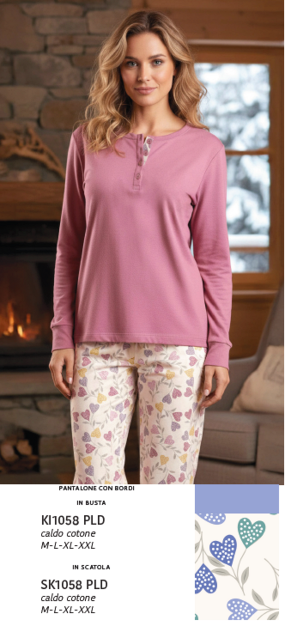 - KI 1058 PLD PIGIAMA DONNA INTERLOCK